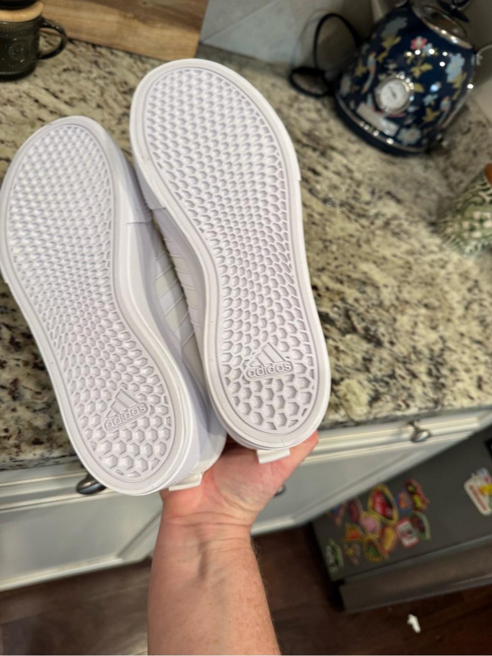 adidas All-White Canvas Platform Sneakers - Picture 5 of 6